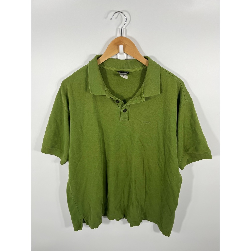 Patagonia Mens 100% Organic Cotton Polo L Green Sustainable Natural Golf Outdoor